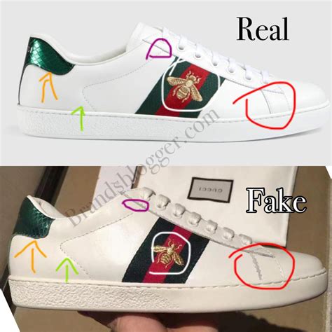 how to spot a fake gucci sneakers|gucci ace sneakers gg print.